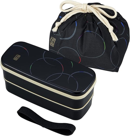 Osk Waon 2-Tier Nestable Bento Lunch Box Set with Chopsticks & Lunch Bag