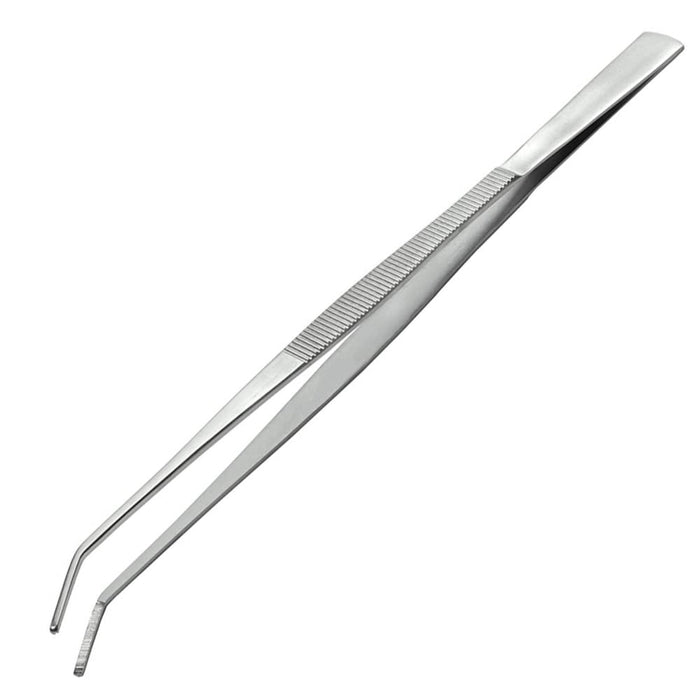 Anex No.159 Stainless Steel Serrated Tweezers with Curved Tip 300mm-Kiichin - The #1 Place for Japanese Goods in Your Hand!