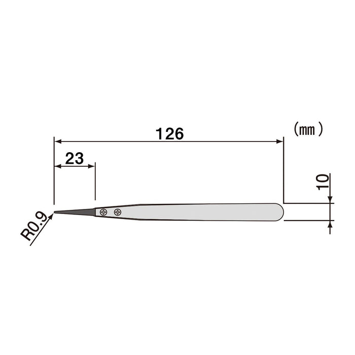 Engineer 126mm Round Type Anti-Static ESD Tweezers - Model PTZ-42-Kiichin - The #1 Place for Japanese Goods in Your Hand!
