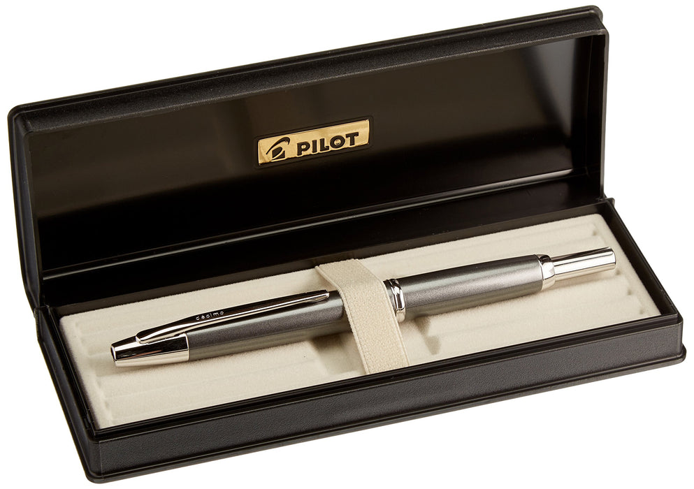 Pilot Decimo Medium Point Capless Fountain Pen in Dark Gray Mica-Kiichin - The #1 Place for Japanese Goods in Your Hand!