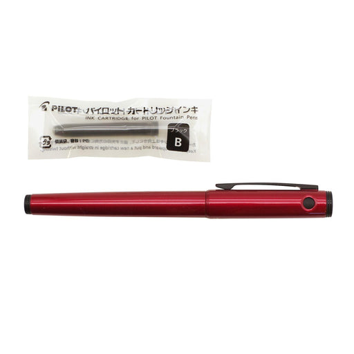 Pilot Active Red Lightive Fountain Pen Lightweight Body Stylish Simple Design Medium Point-Kiichin - The #1 Place for Japanese Goods in Your Hand!