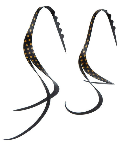 Gamakatsu Sakuragen Silicone Necktie Curly Solid Black Gold Spot #52-Kiichin - The #1 Place for Japanese Goods in Your Hand!