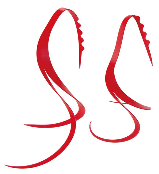 Gamakatsu Sakuragen Silicone Necktie Slit Curly Hook Size 8 Red-Kiichin - The #1 Place for Japanese Goods in Your Hand!