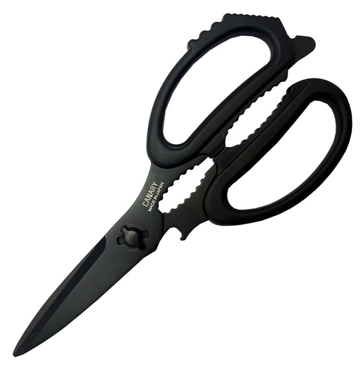 Hasegawa Knives EL-210-BK Canary Kitchen Scissors in Elegant Black-Kiichin - The #1 Place for Japanese Goods in Your Hand!