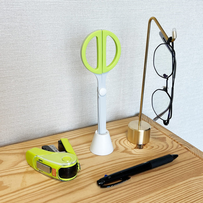 Hasegawa Knives Harac Scissors with Stand Moc White W19.3 x H4cm-Kiichin - The #1 Place for Japanese Goods in Your Hand!