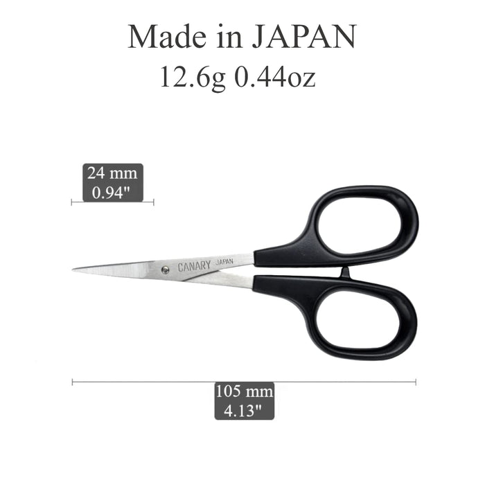 Hasegawa Knives Extra Fine Design Scissors Black DS-100 10.5cm Total 1.8cm Blade-Kiichin - The #1 Place for Japanese Goods in Your Hand!