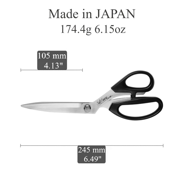 Hasegawa Professional Dressmaking Scissors Soft Canary Black 245mm SC-245-Kiichin - The #1 Place for Japanese Goods in Your Hand!