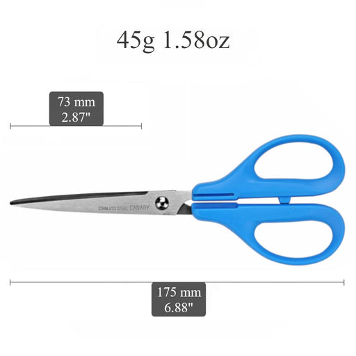 Hasegawa Knives Blue Office Scissors 17.5cm Total Length 7.3cm Blade Length-Kiichin - The #1 Place for Japanese Goods in Your Hand!