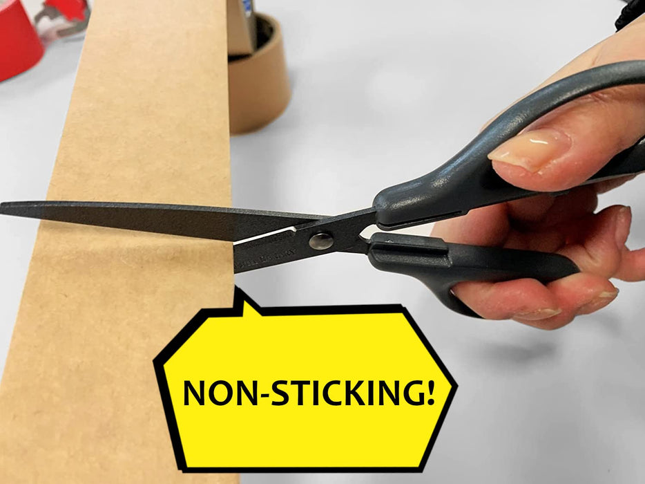 Hasegawa Knives Office Scissors Fluorine Coated Gray 17.5cm Total 7.3cm Blade Length-Kiichin - The #1 Place for Japanese Goods in Your Hand!