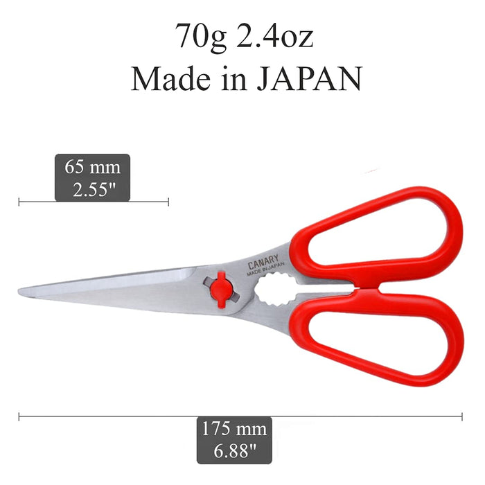 Hasegawa Knives - Red TH-175 Kitchen Table Scissors-Kiichin - The #1 Place for Japanese Goods in Your Hand!