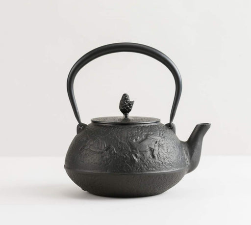 Iwachu Iron Teapot 1.5L Black-Glazed Horse Skin Nambu Ironware 11703-Kiichin - The #1 Place for Japanese Goods in Your Hand!
