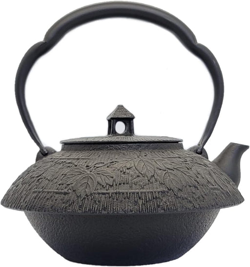 Iwachu Nambu Iron Teapot 1.2L Black Glazed Kamayaki Direct Heat Safe-Kiichin - The #1 Place for Japanese Goods in Your Hand!