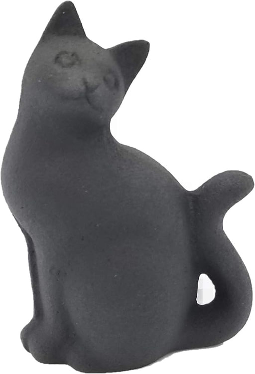 Iwachu Long-Tailed Cat Paperweight Black 5x3.5x7.5cm Nambu Ironware 30501-Kiichin - The #1 Place for Japanese Goods in Your Hand!