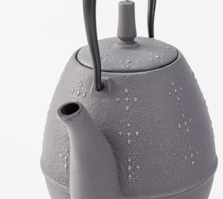 Iwachu Teapot Rice Cooker Silver Gray 0.6L Enameled Nambu Ironware-Kiichin - The #1 Place for Japanese Goods in Your Hand!