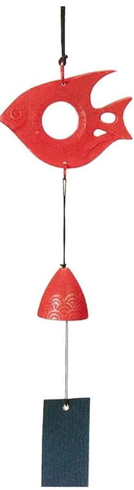 Iwachu Nambu Ironware Tropical Fish Wind Chime Gold Red 14cm Japan-Kiichin - The #1 Place for Japanese Goods in Your Hand!