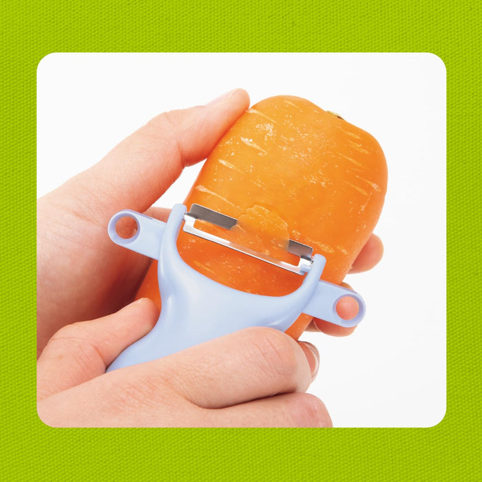 Little Chef Kids' Blue Peeler with Sprout Remover by Kai Corporation
