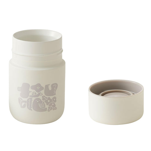 Marna Birds Words 200Ml Double-Walled Mug Bottle Stainless Steel Calm White-Kiichin - The #1 Place for Japanese Goods in Your Hand!