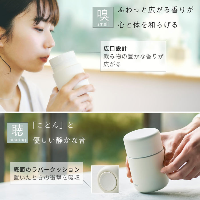 Marna Petal Pink Birds Words Everywhere Mug 200ml Double-Walled Stainless Steel-Kiichin - The #1 Place for Japanese Goods in Your Hand!