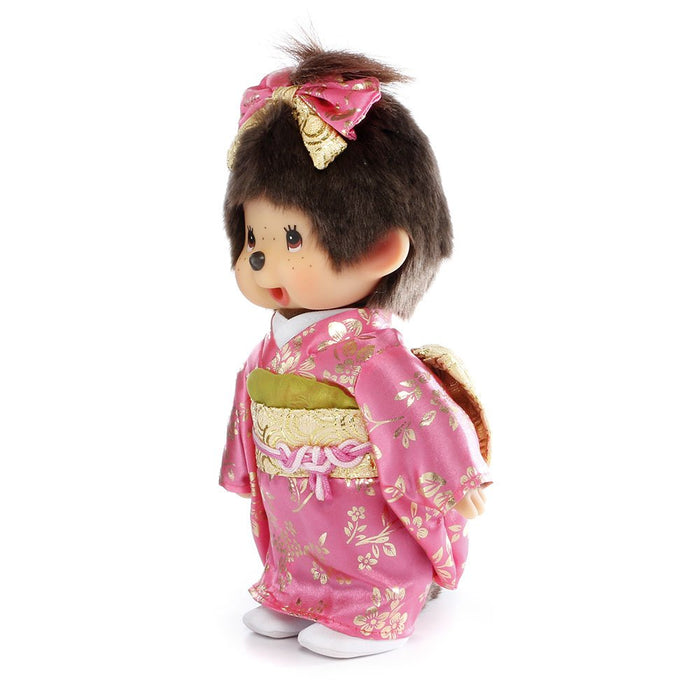 Sekiguchi Monchhichi Girl Plush Toy Furisode Style 20cm Height-Kiichin - The #1 Place for Japanese Goods in Your Hand!