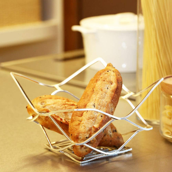 Nousaku Kago Handcrafted Tinware Flexible Square Basket 200x200mm-Kiichin - The #1 Place for Japanese Goods in Your Hand!