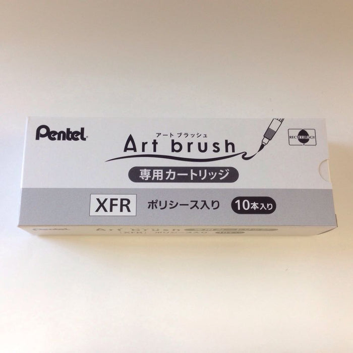 Pentel XFR-101 Art Brush Pen Cartridge Set of 10 Black-Kiichin - The #1 Place for Japanese Goods in Your Hand!