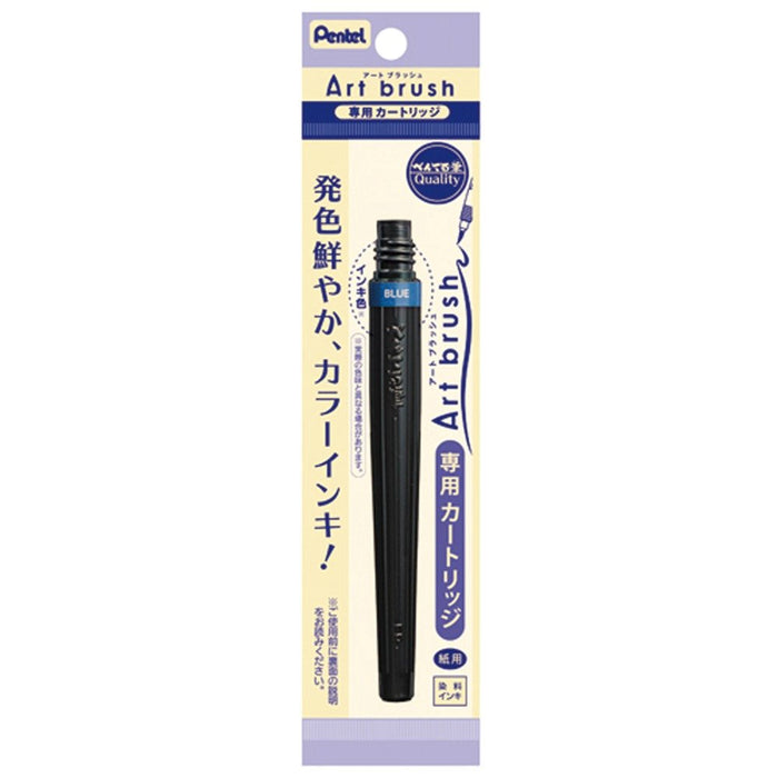 Pentel XFR-103 Art Brush Pen Cartridge Set of 10 Blue Ink-Kiichin - The #1 Place for Japanese Goods in Your Hand!