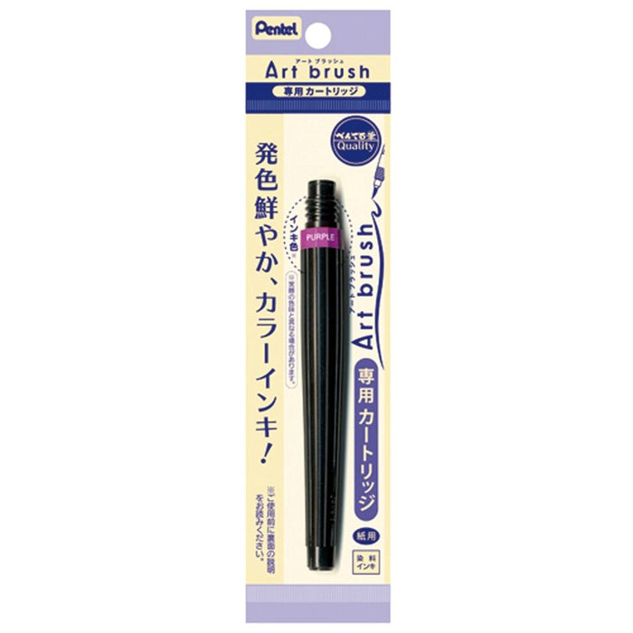 Pentel Art Brush XFR-150 Purple Brush Pen Cartridge Set of 10-Kiichin - The #1 Place for Japanese Goods in Your Hand!