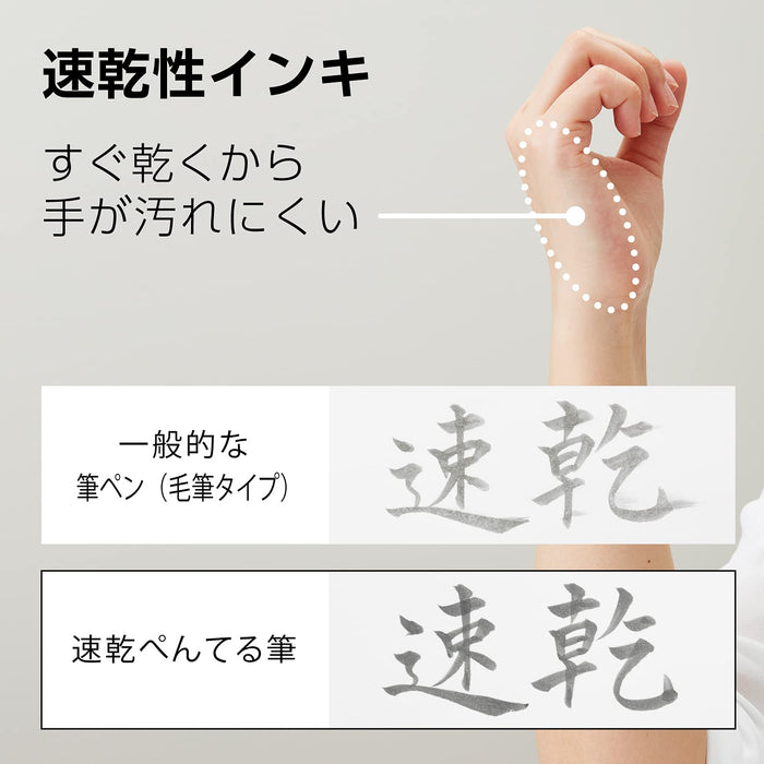 Pentel Quick-Dry Light-Ink Brush Pen XFPD3L-Kiichin - The #1 Place for Japanese Goods in Your Hand!