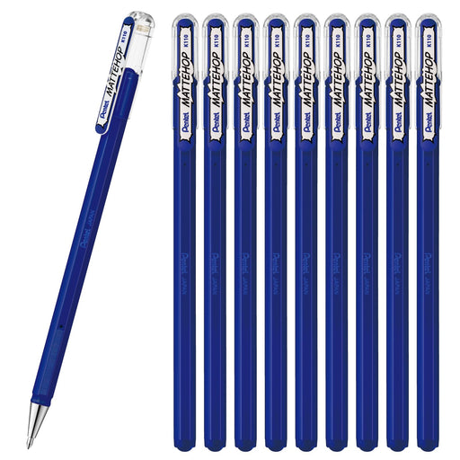 Pentel Matte Hop Blue Color Ballpoint Pen 10 Pieces Pack - K110-Vc Series-Kiichin - The #1 Place for Japanese Goods in Your Hand!