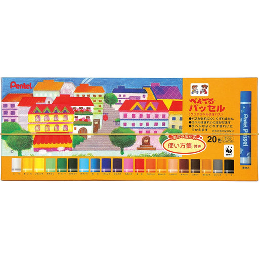 Pentel 20 Colors Crayon Set Ghpar-20 Pass Passel Series-Kiichin - The #1 Place for Japanese Goods in Your Hand!