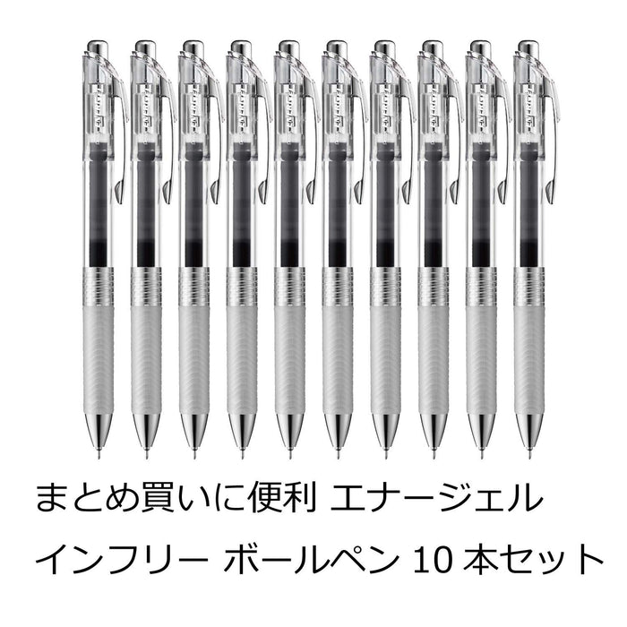 Pentel Energel Gel Ink Ballpoint Pen 0.5mm Black Pack of 10-Kiichin - The #1 Place for Japanese Goods in Your Hand!