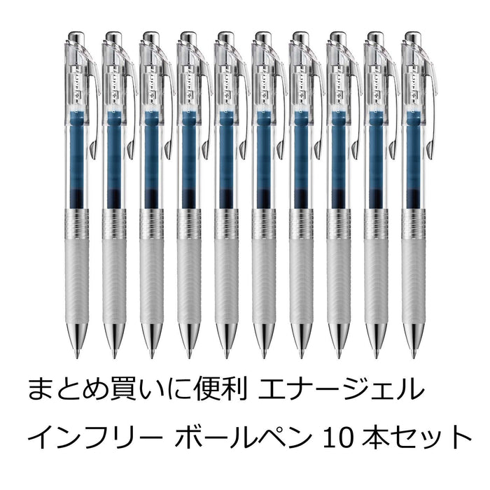 Pentel Energel Infree 0.7 Gel Ink Ballpoint Pen Blue Black Pack of 10-Kiichin - The #1 Place for Japanese Goods in Your Hand!