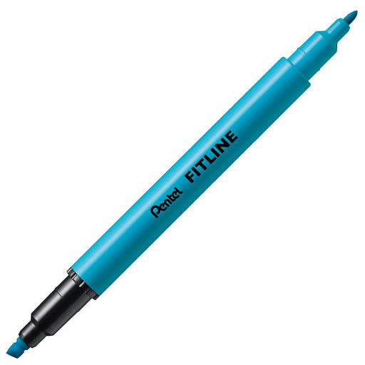 Pentel Sky Blue Fitline Highlighters Pack of 10 - SLW11-S Series-Kiichin - The #1 Place for Japanese Goods in Your Hand!