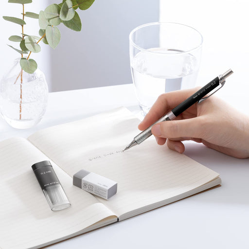 Pentel Simple Days Black Mechanical Pencil Ultra-Fine 0.2mm - XPP1002G2-CMA-Kiichin - The #1 Place for Japanese Goods in Your Hand!