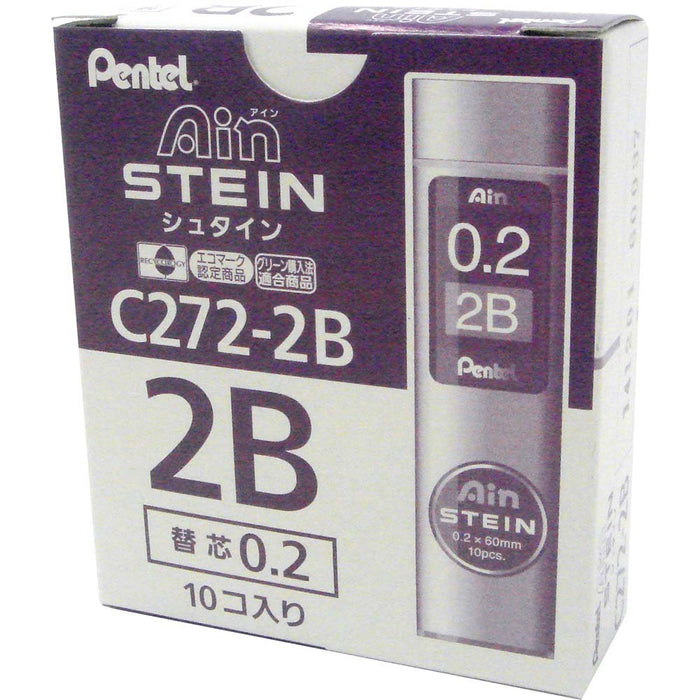 Pentel Stein 0.2 2B Mechanical Pencil Refills - Pack of 10 Pieces-Kiichin - The #1 Place for Japanese Goods in Your Hand!