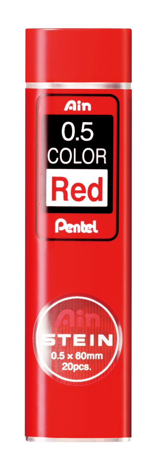 Pentel Stein 0.5 Red Lead Mechanical Pencil Refill 10 Pieces-Kiichin - The #1 Place for Japanese Goods in Your Hand!
