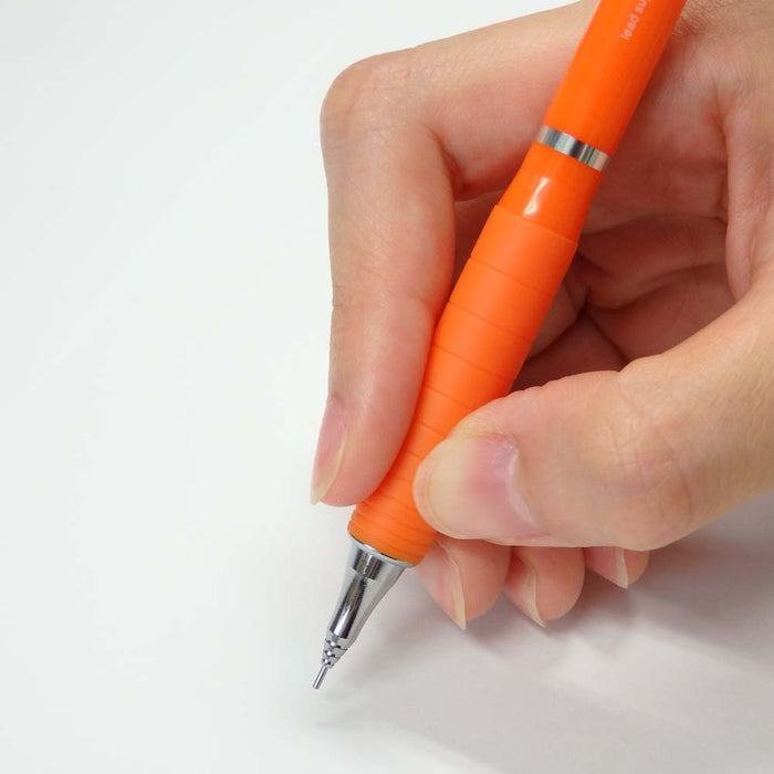 Pentel 0.2mm Mechanical Pencil with Orange Rubber Grip and Shaft-Kiichin - The #1 Place for Japanese Goods in Your Hand!