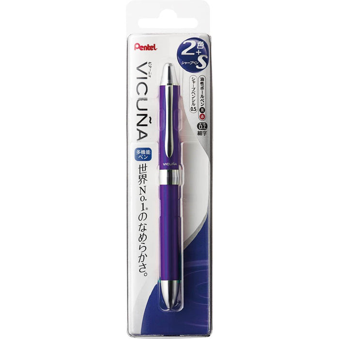 Pentel Vicuna Ex XBXW1375V Multifunctional Violet Ballpoint Pen-Kiichin - The #1 Place for Japanese Goods in Your Hand!