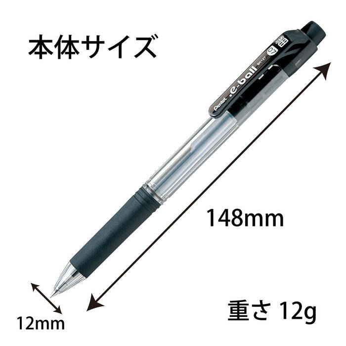 Pentel Xbk127-A Dot E-Ball 0.7mm Black Oil-Based Ballpoint Pen Pack of 5-Kiichin - The #1 Place for Japanese Goods in Your Hand!