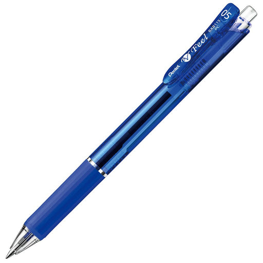 Pentel Bxb115-C Clear Blue Ballpoint Pen Oil-Based 0.5 Tip Pack of 10-Kiichin - The #1 Place for Japanese Goods in Your Hand!
