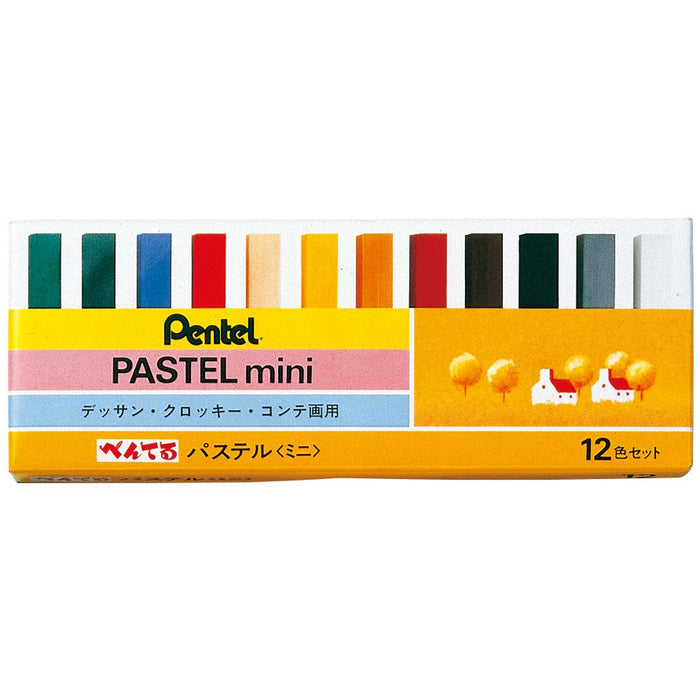 Pentel Pastel Ga1-12S 12 Color Mini Set by Pentel-Kiichin - The #1 Place for Japanese Goods in Your Hand!