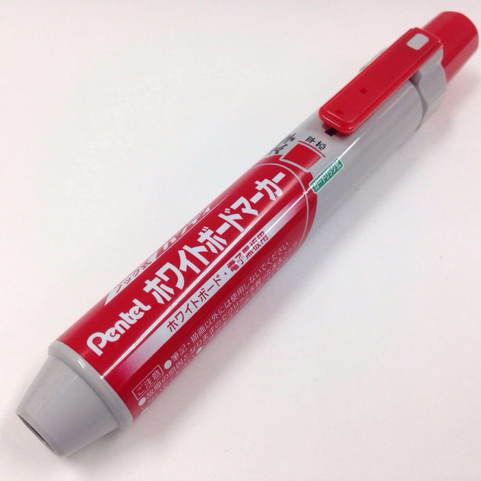 Pentel 10 Pack Bold Red Ink Whiteboard Marker Retractable with Flat Lead - MWXN6M-B-Kiichin - The #1 Place for Japanese Goods in Your Hand!
