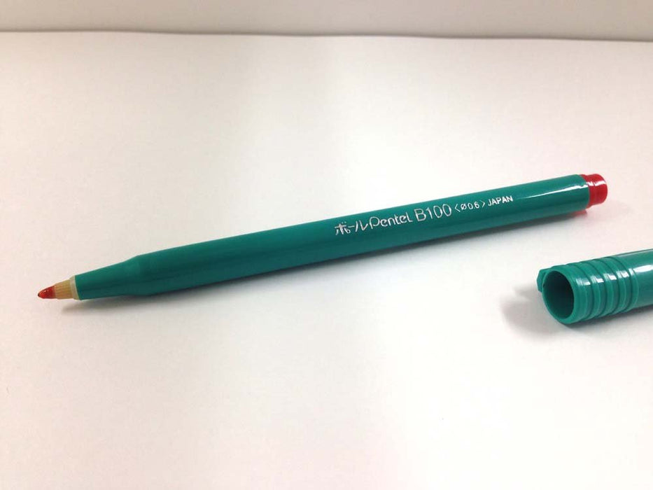 Pentel B100-Bd Red Water-Based Ballpoint Pen Pack of 10-Kiichin - The #1 Place for Japanese Goods in Your Hand!