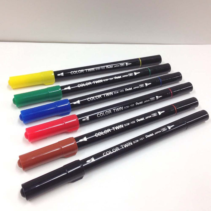 Pentel 36 Color Set Water-Based Twin Pen Set SCW-36-Kiichin - The #1 Place for Japanese Goods in Your Hand!