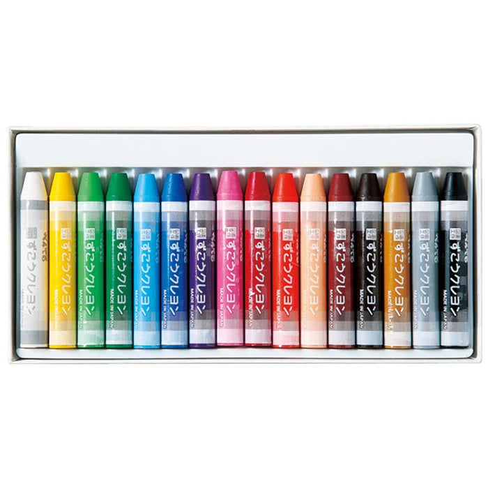Pentel 16 Colors Zukokurayon Clear Label - Ptcgp1-16 Multicolor Set-Kiichin - The #1 Place for Japanese Goods in Your Hand!