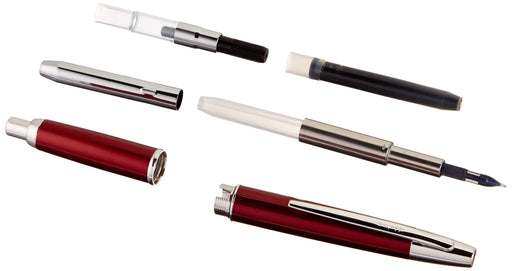 Pilot Decimo Capless Red Fountain Pen with Medium Nib-Kiichin - The #1 Place for Japanese Goods in Your Hand!