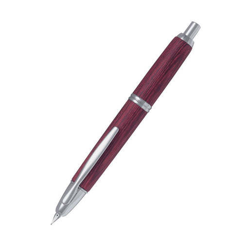Pilot Medium Point Capless Fountain Pen with Deep Red Wooden Shaft-Kiichin - The #1 Place for Japanese Goods in Your Hand!