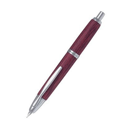 Pilot Medium Point Capless Fountain Pen with Deep Red Wooden Shaft-Kiichin - The #1 Place for Japanese Goods in Your Hand!