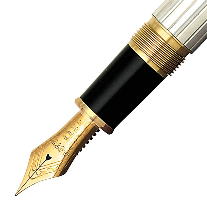 Platinum Brand Medium Point Solid Silver Fountain Pen Pts-50000#9-3-Kiichin - The #1 Place for Japanese Goods in Your Hand!