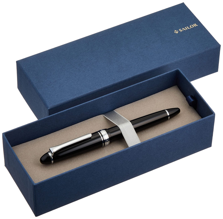 Sailor Fountain Pen Profit Light with Silver Trim Black Music Nib 11-1039-920-Kiichin - The #1 Place for Japanese Goods in Your Hand!